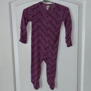 kate quinn butterfly sunflower flower romper onesie footie modal 3-6 months